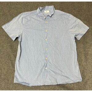 Closed Men's Polka Dot Light Blue Short Sleeve Shirt